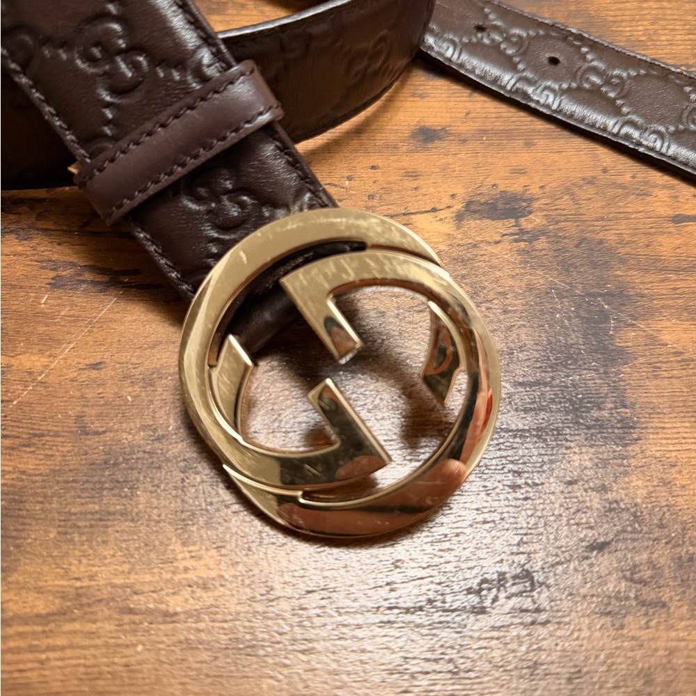 Gucci Interlocking G Reversible Leather Belt - image 3